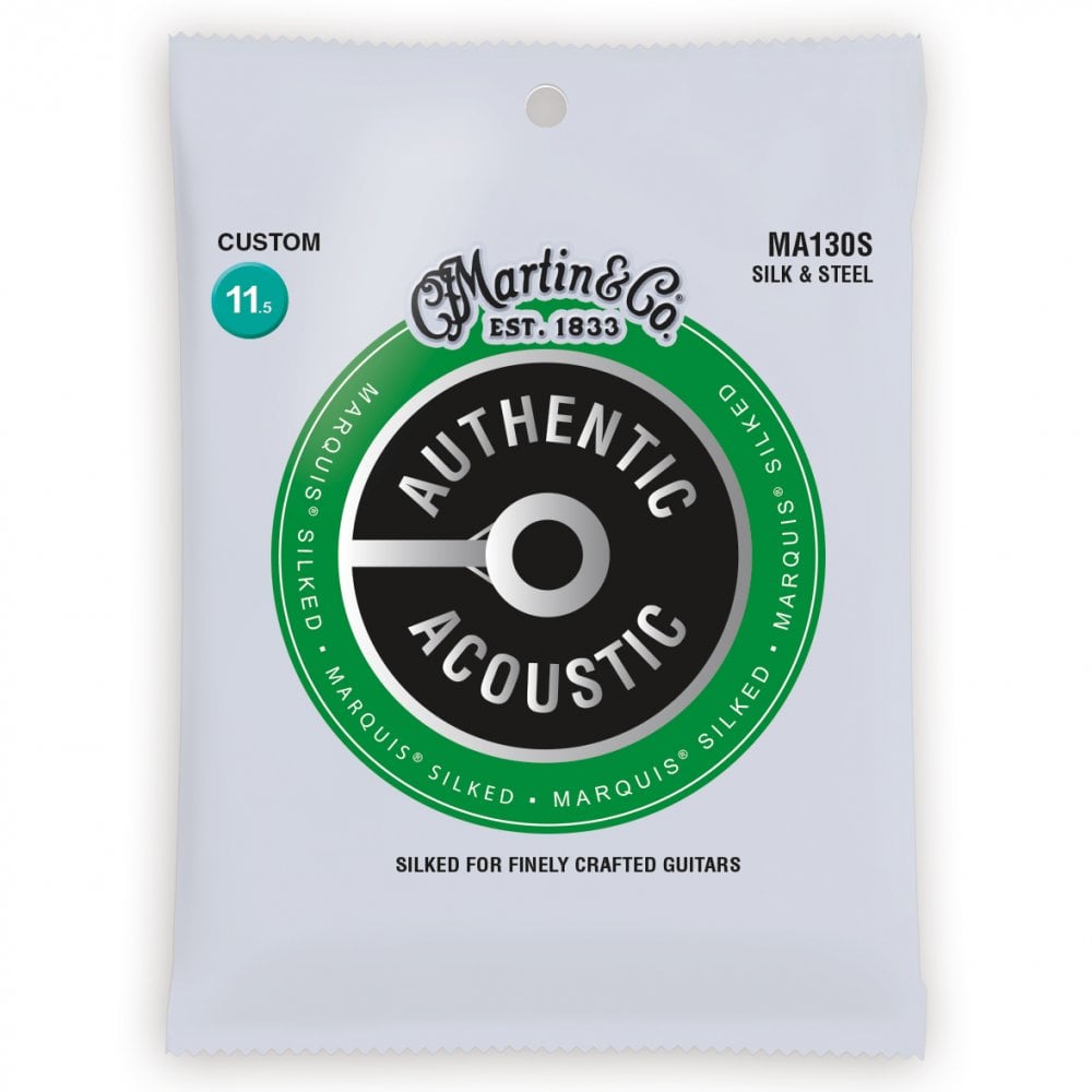 Martin MA130S Autentic Marquis Silk & Steel Folk Acoustic Guitar Strings 011.5-047