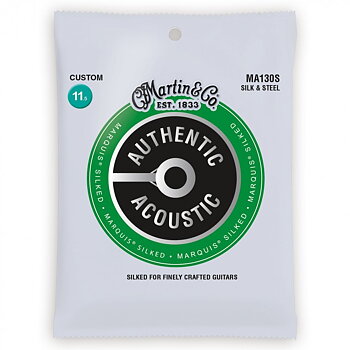 Martin MA130S Autentic Marquis Silk & Steel Folk Acoustic Guitar Strings 011.5-047