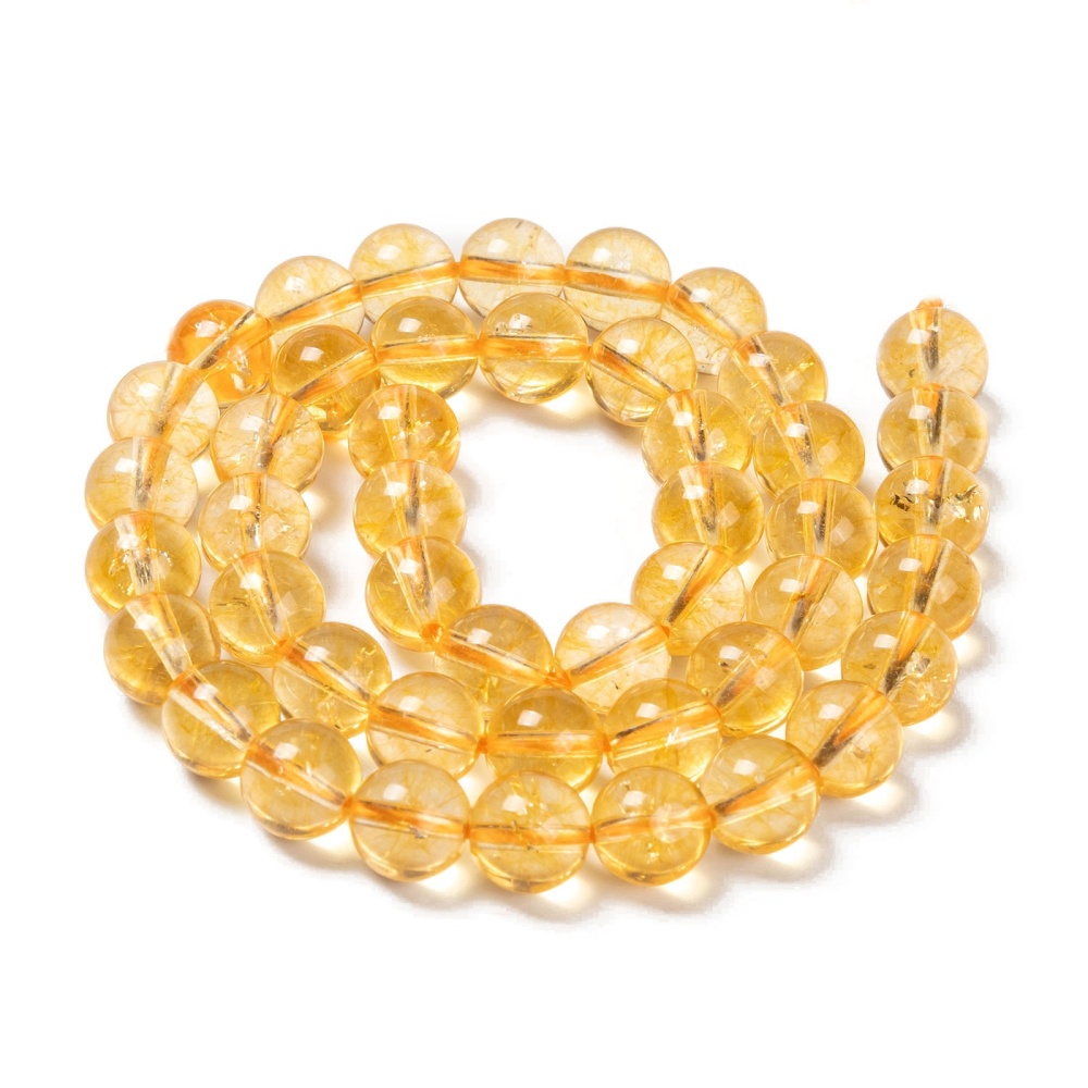 Citrin kulor 8 mm – hel sträng ca 46 st - 5
