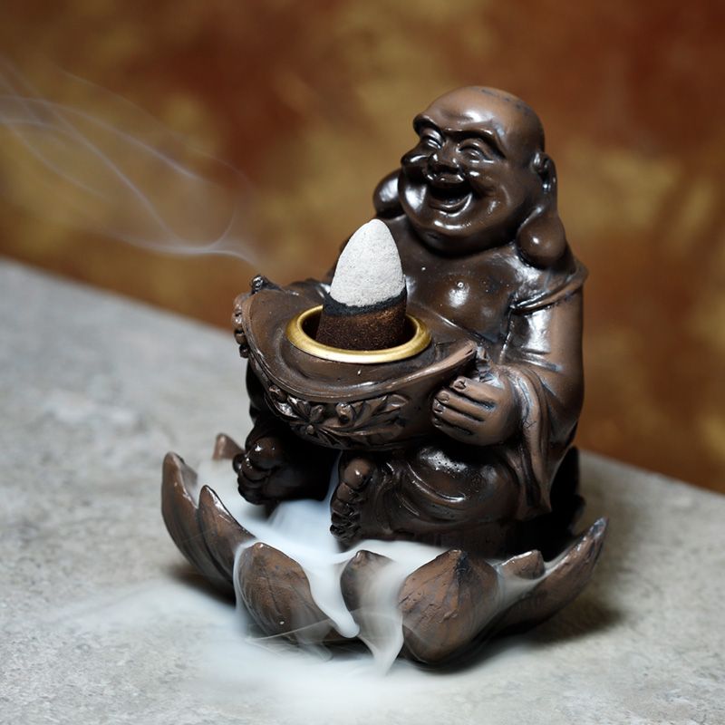 pace of the east träeffekt glad Buddha backflow rökelse brännare