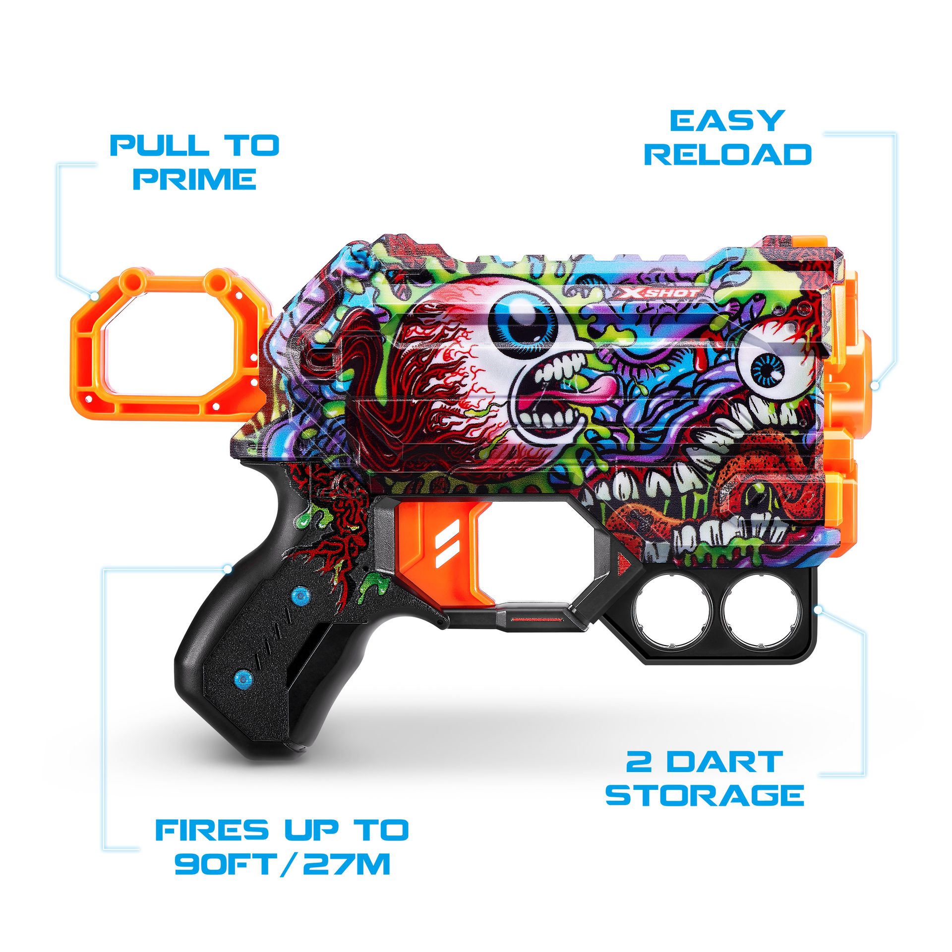 Zuru X-Shot skins menace dart blaster med 8 Pilar - 3