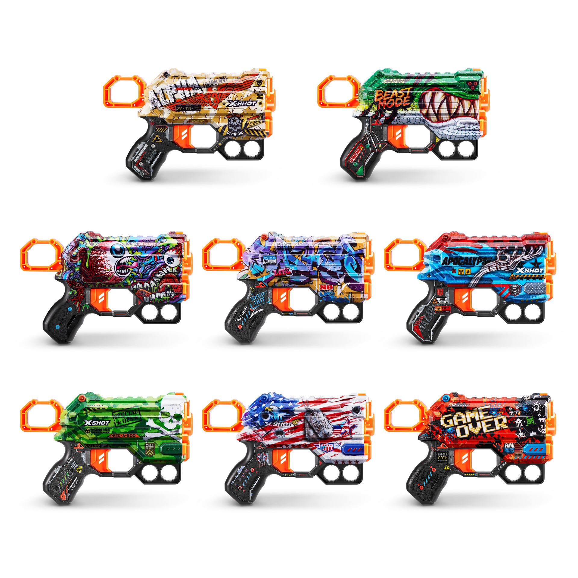 Zuru X-Shot skins menace dart blaster med 8 Pilar - 6