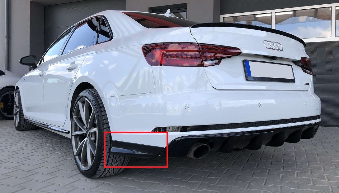 Audi A4 Sline - Corner splitters bakstöt Add-on