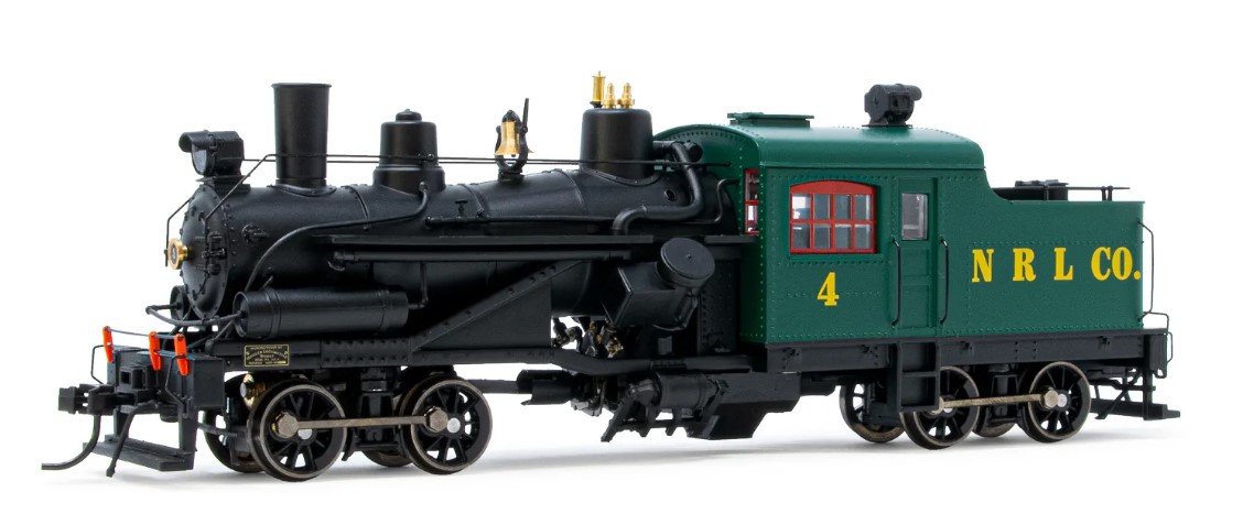 Heisler Steam locomotive, 2-Truck model, “Northern Redwood Lumber Company #4”, period III