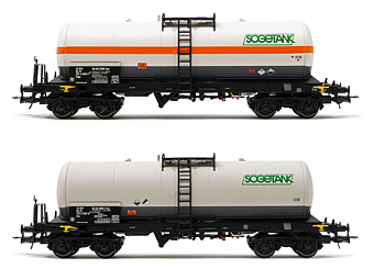 FS, 2-unit pack, tank wagon 4 axles Zags/Zas "Sogetank", white with/without orange stripe, ep. V