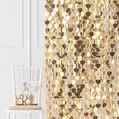 Backdrop Guld Hjärtan