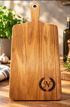 Skärbräda med monogram 43x19cm