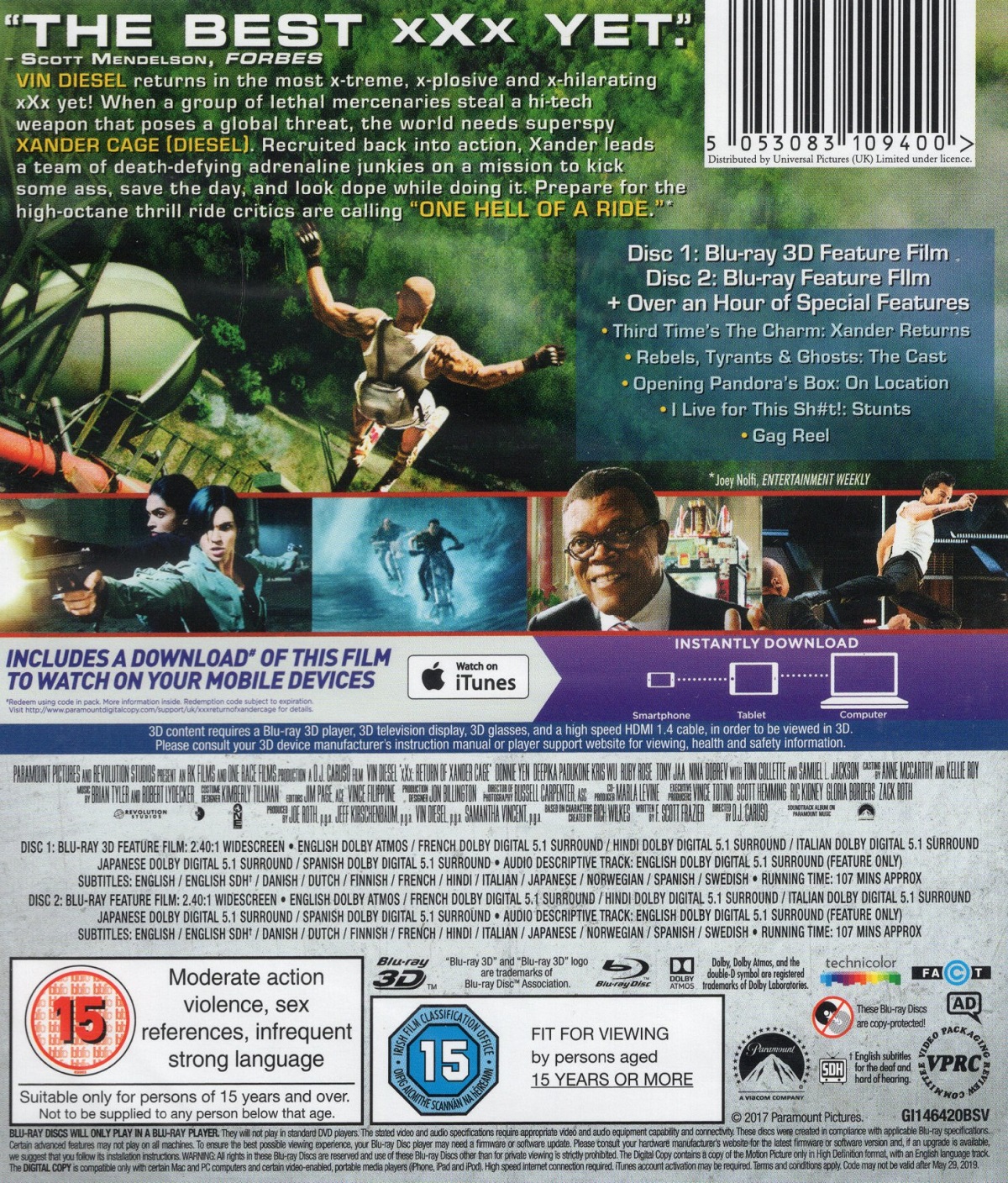 xXx: Return of Xander Cage (Real 3D + Blu ray) - 2