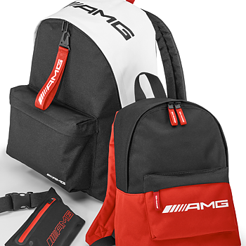 AMG backpack black / white / red