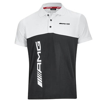 AMG polo-shirt men black/white