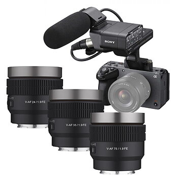 Sony FX30 with XLR Handle + Samyang V-AF 24mm, 35mm, 75mm T1.9 Kit