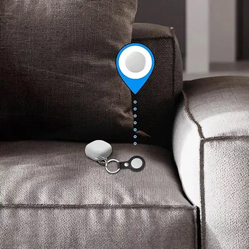 SiGN Smart Bluetooth Finder & Apple Airtag Nyckelring i Konstläder - Svart - 6