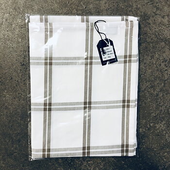 Duk Vit med Beige 100x100
