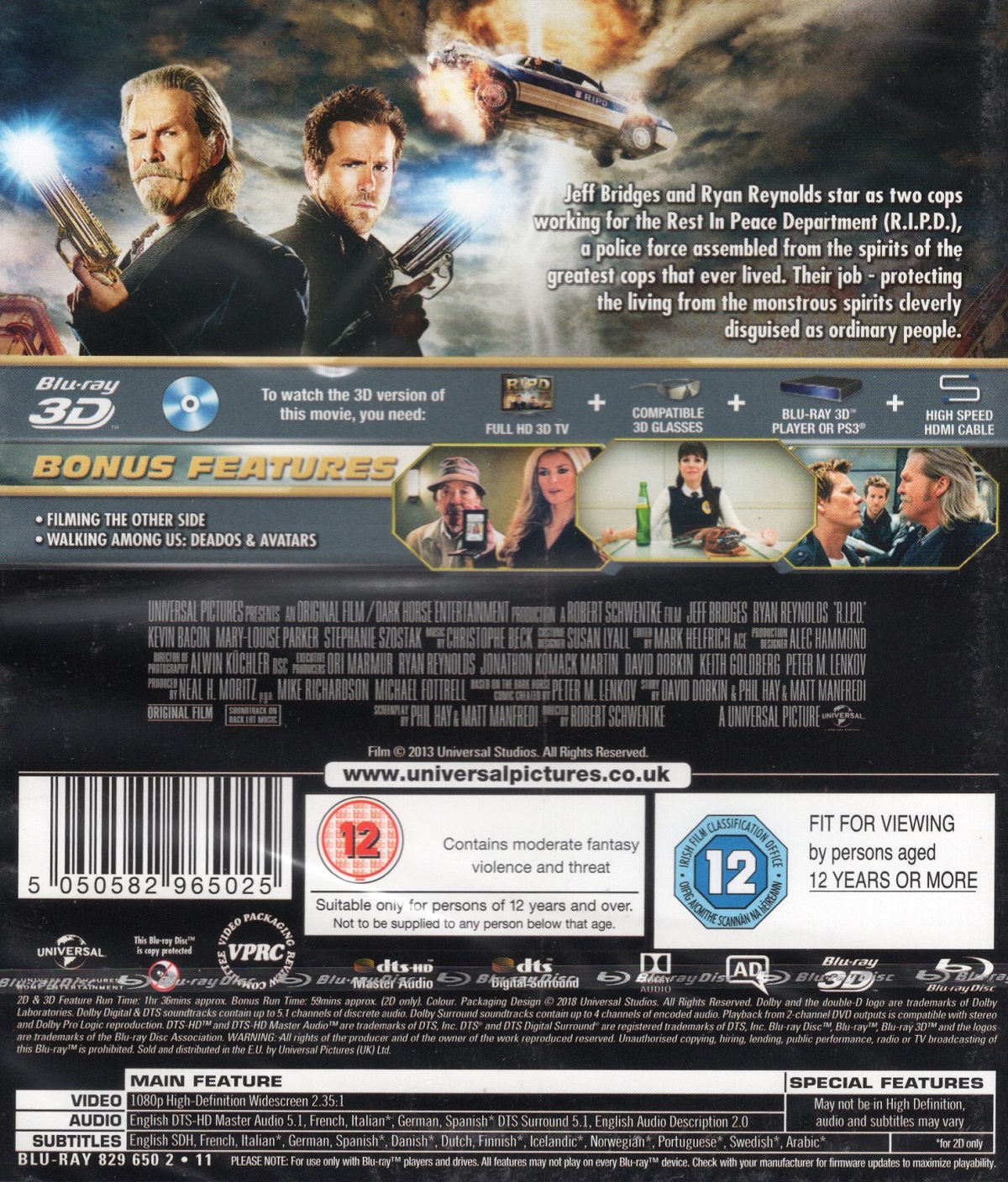 R.I.P.D. (ej svensk text på Real 3D) (Real 3D + Blu-ray) - 2