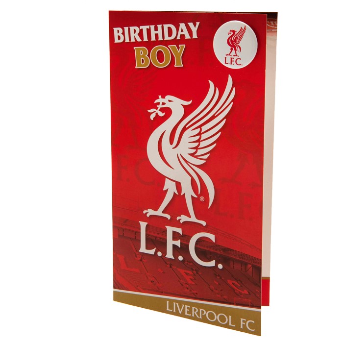 Liverpool Födelsedagskort Boy med Pin - 2