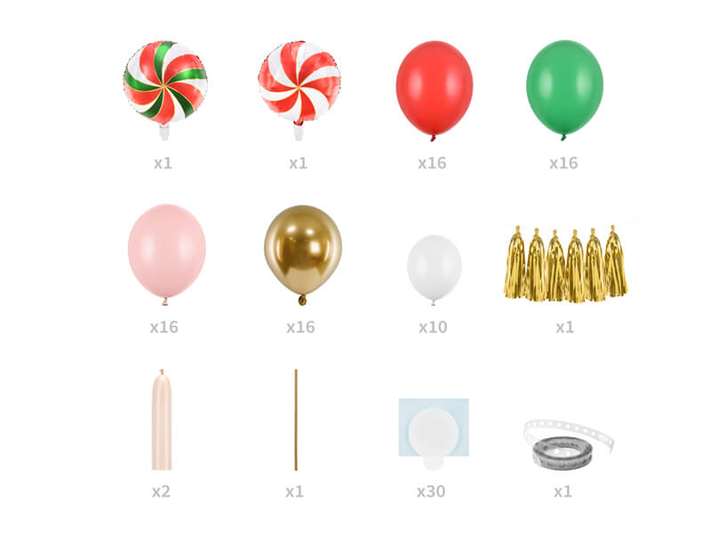 Ballongbåge Jul / Godis  - 2