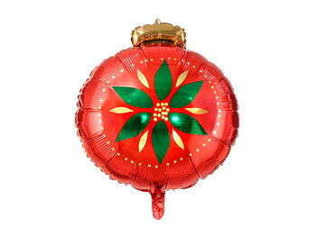Folieballong Julgranskula röd 45 x 45 cm