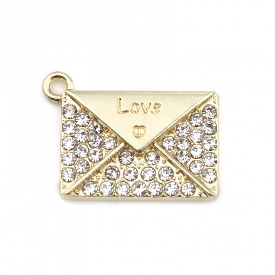 Berlock -  Kuvert m rhinestones, Love