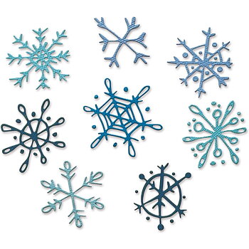 Sizzix - Dies Thinlits - Scribbly Snowflakes