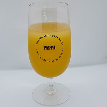 Ölglas med pappa gravyr