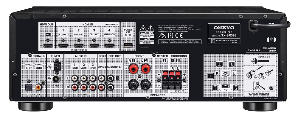 Onkyo TX-SR393 - 4