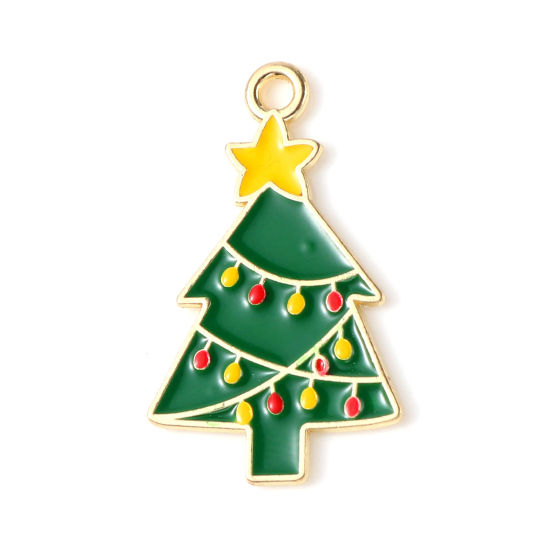Berlock -  Christmas tree, enameld star