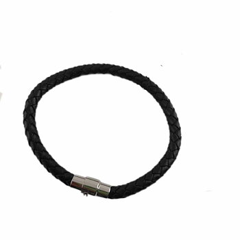Armband Äkta Läder -  Svart
