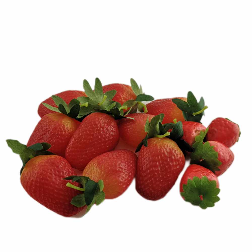 Decoration - Strawberries 12 pcs