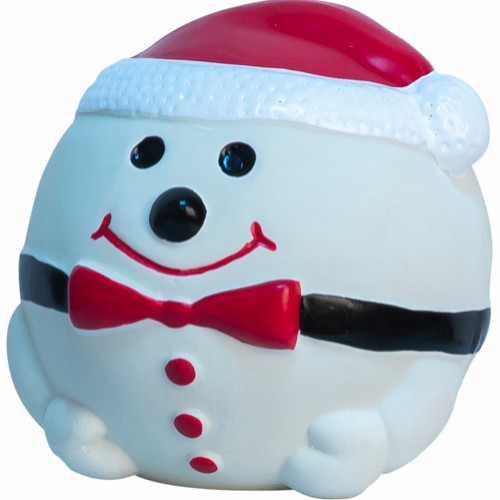 Hundleksak Latex Snögubbe 7,5cm Flerfärgad