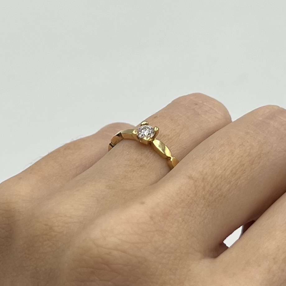 Ring Frida handgjord diamant guld 18 karat  - 3