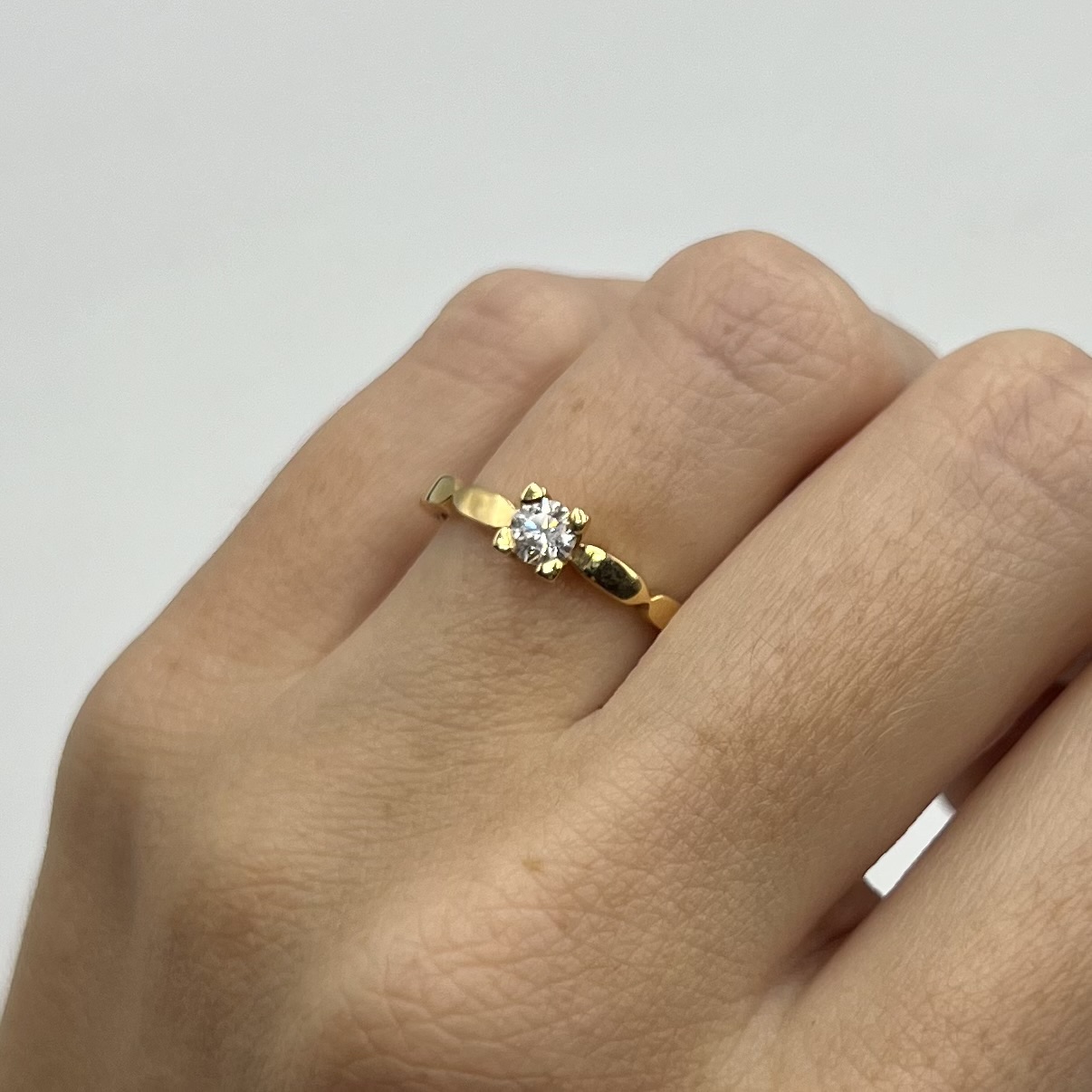 Ring Frida handgjord diamant guld 18 karat  - 4