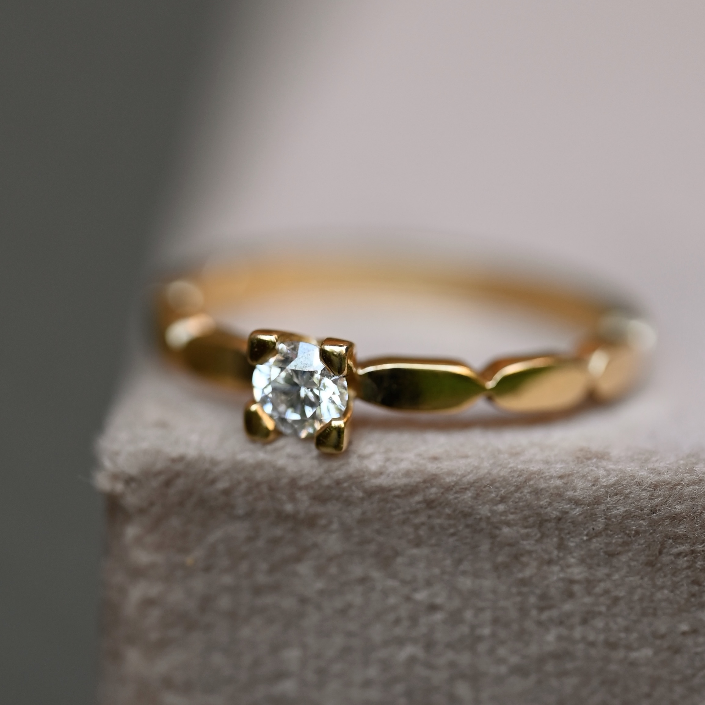 Ring Frida handgjord diamant guld 18 karat - 3