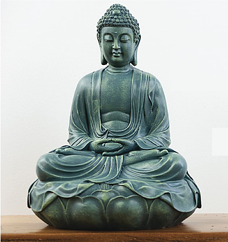 Buddha I Meditation 29 Cm Grön