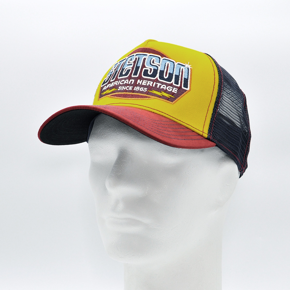 Stetson - American Heritage Master Trucker Cap Yellow / Navy / Red ...