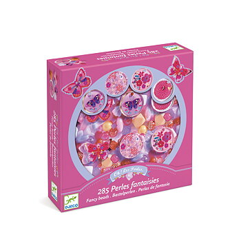 Pysselkit smycken Akrylpärlor cerise