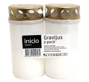 Gravljuslykta 2-pack 30 timmar brinntid