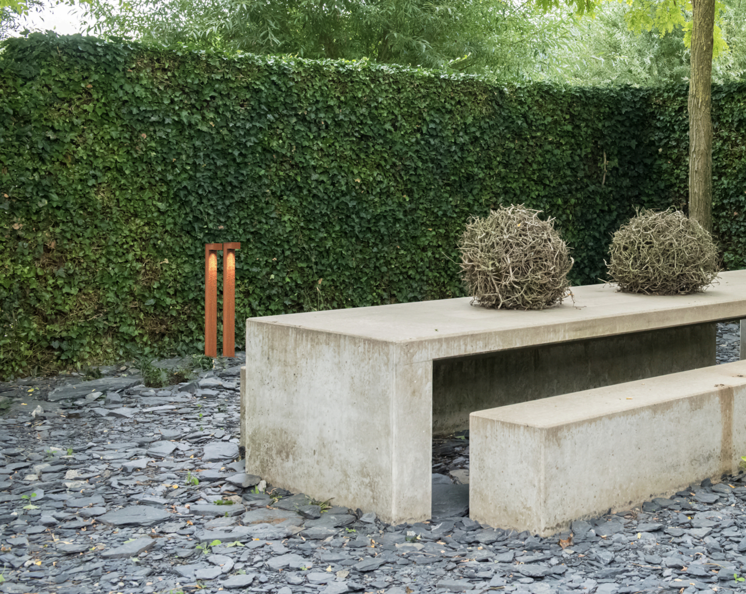 Garden lighting in corten steel POLE Height 800 mm - 5