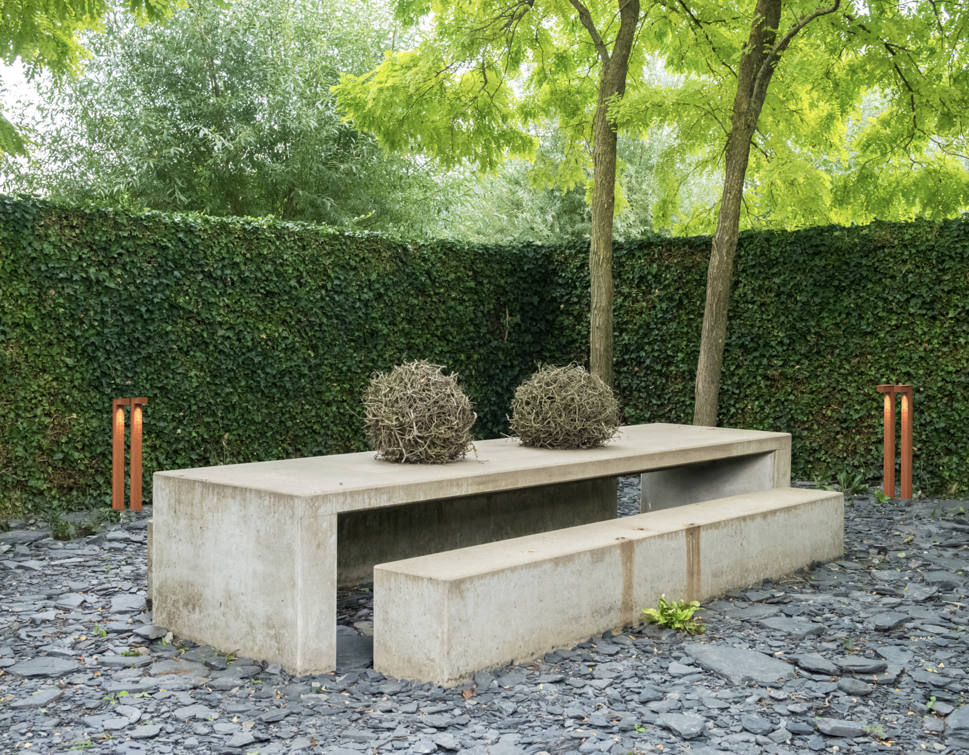 Garden lighting in corten steel POLE Height 800 mm - 4