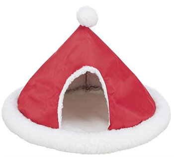 Trixie Xmas Cuddly Cave För Små djur Ø 35cm Röd/Vit 