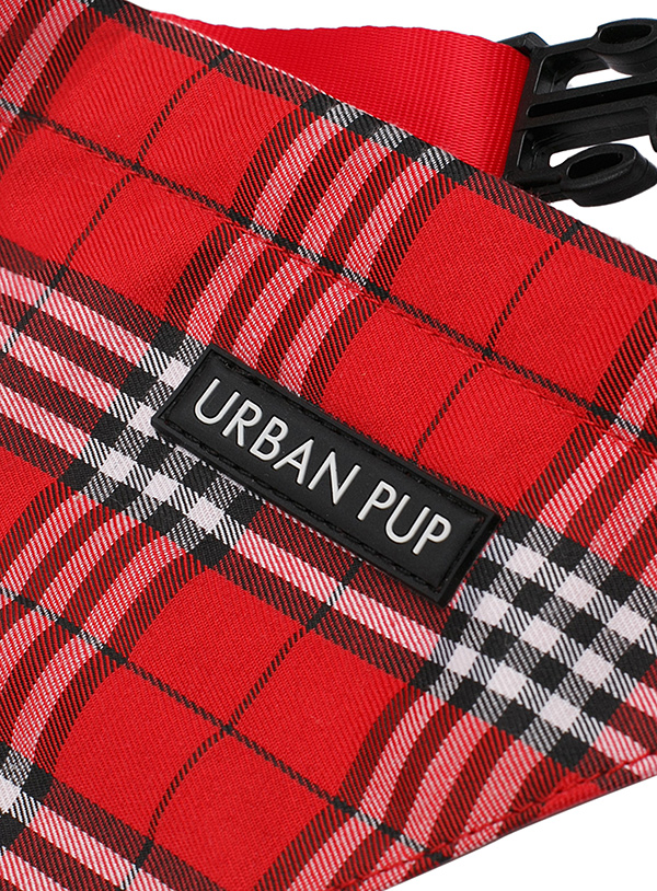 Urban Pup Röd Tartan Bandana Large - 2