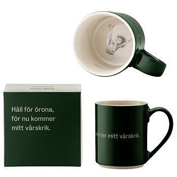 Astrid Lindgren Citat Mugg - “Håll för örona för nu kommer mitt vårskrik.”