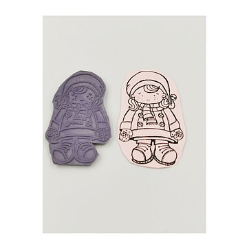 Cling Stamps Second Hand - Christmas Kids 2