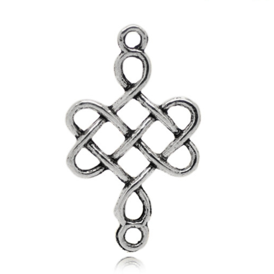 Charm/ Connector -  Celtic knot anticsilver