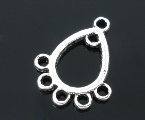  connector silver   swirl oval