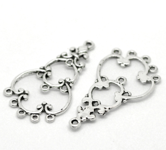Connector / Örhängesämner i silver,  Chandelier