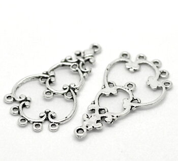 Connector / Örhängesämner i silver,  Chandelier