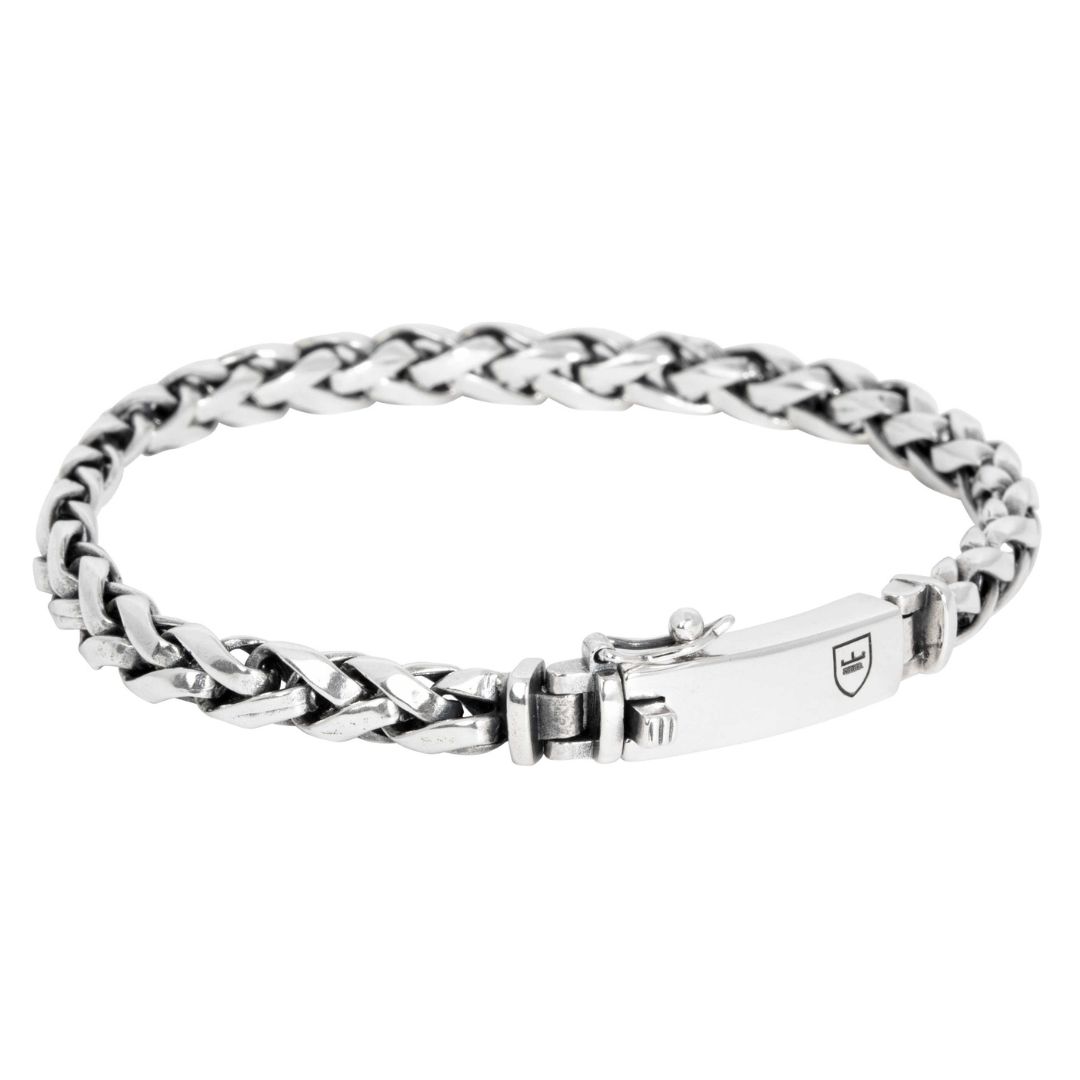 Nobel armband flätat silver