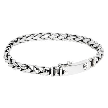 Nobel armband flätat silver