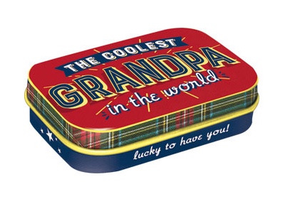 Plåtask - Sockerfria Mintpastiller - Grandpa