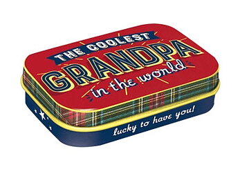 Plåtask - Sockerfria Mintpastiller - Grandpa